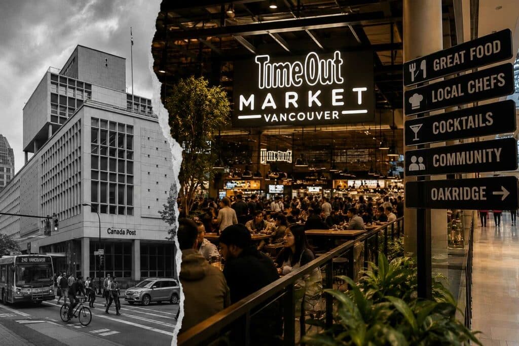 Time Out Market Vancouver located in the new Oakridge Centre instead of downtown