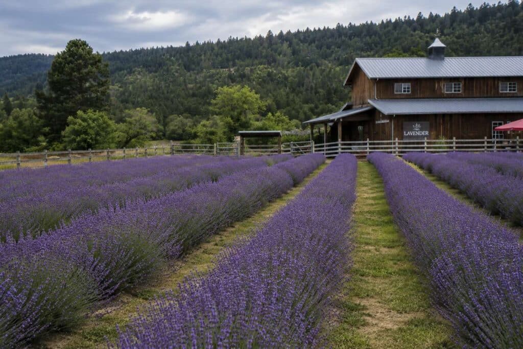 A beautiful field of purple flowers at one of the top Lavender Farms Vancouver